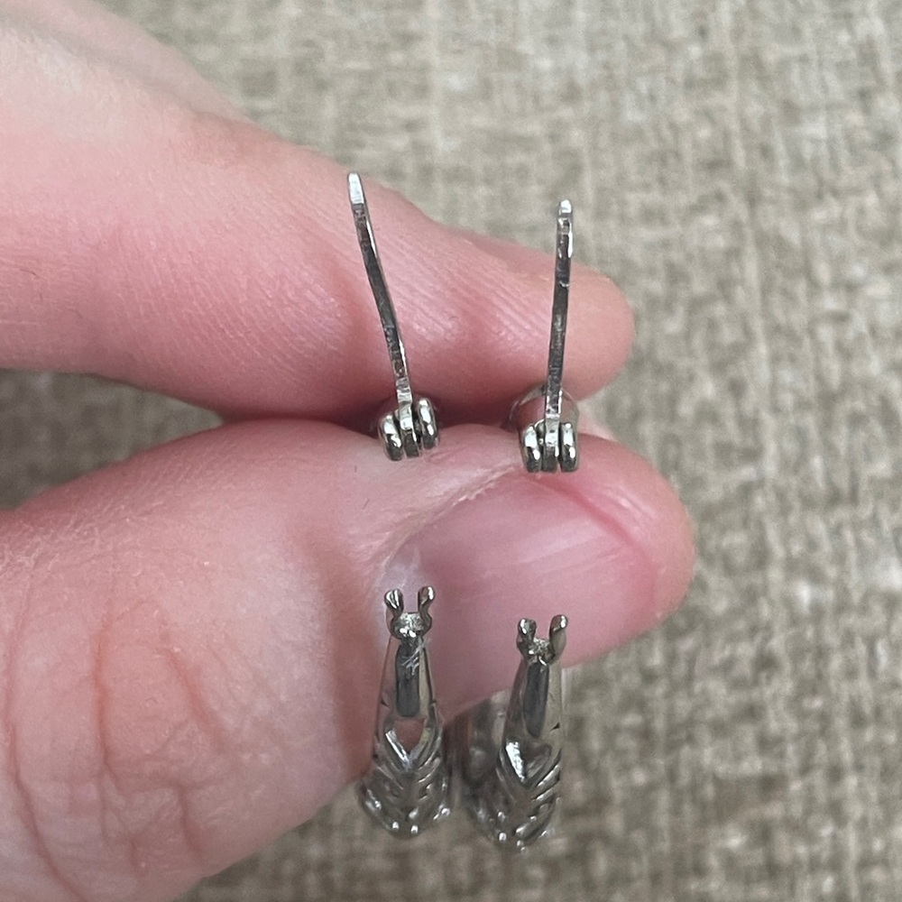 Sterling Silver Cutout Filigree-Style Earrings - Picture 8 of 8